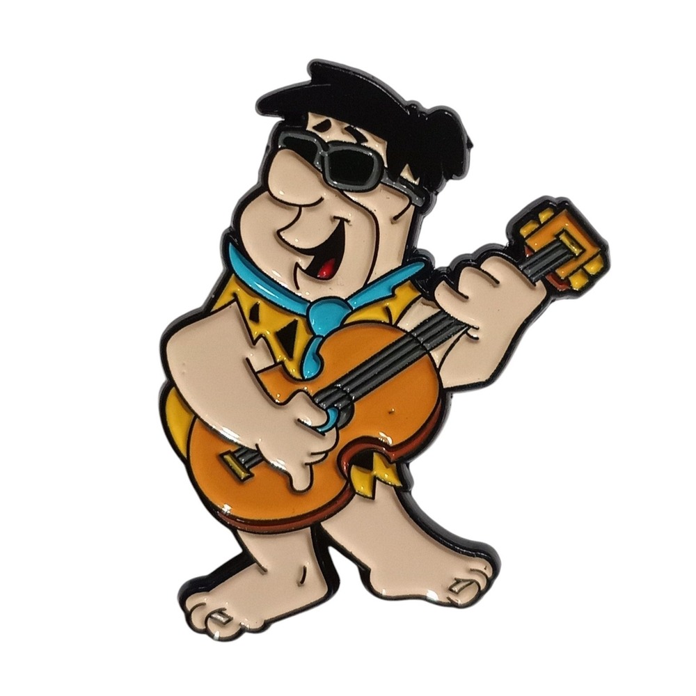 Hanna Barbera The Flintstones Fred Flintstone Playing Guitar Enamel Pin